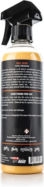 P & S Professional Detail Products Off Road Full Send Total Dressing - Restores Rubber, Plastic, Vinyl & Leather with UV Protection - 16 oz Spray