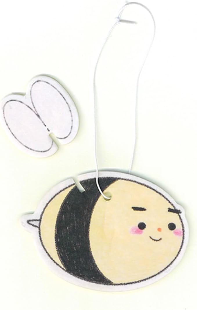 Generic A&D Hanging Air Freshener for Car, Home, Office, Bathroom | 8 Pack | Multiple Designs & Scents (Bikini Tree|Heart|Fish|Bee|Waterdrop|Sock|Golf Ball|Bikini Butterfly) (Bee (Lavender))
