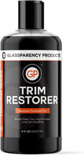 GlassParency Trim Restorer (8 oz.) Restore & Protect Dull and Faded Exterior Plastic, Rubber, and Vinyl Trim Back to Black