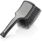 Detail Factory - ProGrip Wheel Face Brush - Ergonomic ProGrip Handle - Premium Wheel Cleaner Brush - Soft Flagged-Tip Bristles - Grey & Black