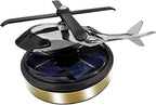 Helicopter Car Air Fresheners - Solar Rotating, Creative Perfume Decoration, Airplane Fragrance Diffuser for Home, Office (Gold)