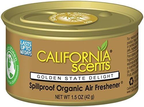 California Scents Spillproof Organic Air Freshener, Golden State Delight, 1.5 Ounce Canister (Pack of 18)