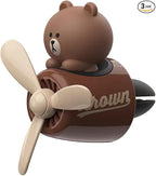 Pilot Car Air Outlet Fragrance Diffuser - Rotating Fan Leaf Car Perfume - Cute Cartoon Shape - Air Freshener with 2 Fragrances