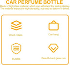 Mobestech Car Perfume Bottle Hanging Air Freshener Pendant for Rearview Mirror 5Ml Refillable Diffuser with Elegant Mini Design for Car Office Bedroom