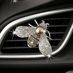 Silver Shiny Bee Vent Clips, Crystal Bee Car Air Freshener Vent Clip Car Bling Interior Decoration Rhinestone Cars Bling Accessories Aroma Diffusers