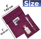 FRIO Cooling Wallet - Insulin Cooler for 45+ Hours of Stress Free On The Go - Burgundy Mini