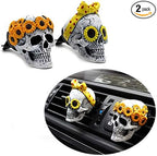 Evil Skull Statue Car Air Outlet with Air Freshener, Car Interior Decor Funny Cute Ornament Christmas Birthday Gift for Men Women Boys Girls