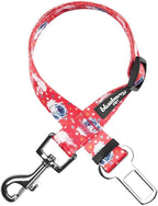 Blueberry Pet 8 Patterns Spring Scent Inspired Rose and Polka Dot Print Brink Pink Adjustable Dog Seat Belt Tether for Dogs Cats, Durable Safety Car Vehicle Seatbelts Leads Use with Harness