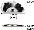 WIRESTER Hanging Air Freshener for Car, Home, Bathroom, Office, Decorative Charm Ornaments, Black White Shih Tzu Dog