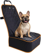 Active Pets Dog Car Seat Cover, Waterproof Front Seat Protector for SUV Truck Sedan, Pet Safety Travel Comfort System with Universal Fit, Orange