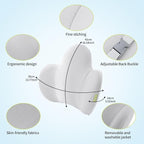 Lumbar Support Pillow for Office Chair, Gaming Chair, Car Driver Seat Back Cushion, Bed & Couch, Gifts for Friends and Parents,Ergonomic Back Support Pillow with Comfortable Memory Foam(Grey)