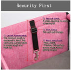 Pet Car Seat, Sturdy Reinforced Structure, Shortened Leash with Metal Snap Hook, Loops for Seat Belt, Waterproof Thick Soft Fleece Pad