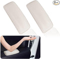 2PCS Car Knee Cushion,Soft Leather Car Door Armrest Pad for Knee Leg Elbow,Universal Car Center Console Cushion Pad Comfort Pillow Car Interior Accessories for Most Car SUV (Beige)