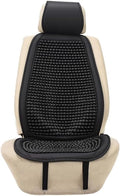 Blueshyhall Cooling Wooden Beaded Car Seat Cover Comfortable Massage Support Cushion for SUV Auto Office Home Seat Chair Black, 1 Pcs