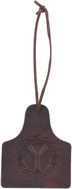 Circle Y Air Freshener - Genuine Leather Car Trailer Barn Hanging Long-Lasting Freshener - Cattle Tag - Leather