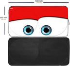 GVEN Windshield Sun Shades Car Sun Shade Protector Blocks UV Rays for Full-Size Sedan & SUV, Mid-Size SUV, Sports Cars, Wagon and Mid-Size Pickup Truck Car Accessories (Red, L)
