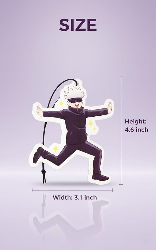 PumpCar 2 pieces Cute Gojo Satoru double-sided hanging Japanese anime cherry-scented car air freshener Cool anime hanging for rearview mirror Car Interior Accessories Gifts