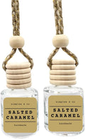 Salted Caramel, 2 Pack, Car Air Hanging Essential Oil Diffuser, Car Air Freshener Diffuser with Long Lasting Essential Oils, Aromatherapy Vehicle Diffuser by Simplee & Co