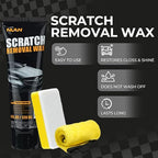 NUAN Car Scratch Remover Wax, Universal Premium Polishing Compound for Deep Scratches, 4 fl oz (120 ML), with Sponge and Cloth,White,NUAN scratch removal wax