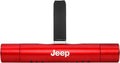 iPick Image for Jeep Car Vent Air Freshener Clip - Official Licensed Red Aluminum with Adjustable Window + 10 Refill Sticks