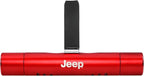 iPick Image for Jeep Car Vent Air Freshener Clip - Official Licensed Red Aluminum with Adjustable Window + 10 Refill Sticks