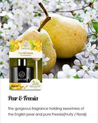Bullsone Grasse Diffuser, Natural Car Air Fresheners, Luxury Car Perfume - Pear & Freesia Scent (2 Pack)
