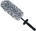 Car Wheel Cleaner Brush, Soft Microfiber Wheel Rim Cleaner, Non Scratch Car Detailing Brush, Highly Water Absorption & Removable Tire Brush, Vehicle Rim Wash Tool (Grey)