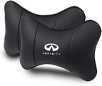 Car Seat Headrest Pillow for Infiniti Q50L/QX50/QX60/ESQ/QX30 Head Support Rest Pillow Lumbar Support Lumbar Pillow Cushion Back Cushion Back Pillow Accessories,Black-2*Headrest