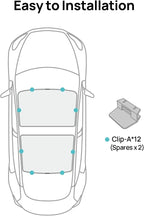 HALOBLK Non-Sag Glass Roof Sunshade with Storage Bag Designed for Model 3, Foldable Sunroof Shade with Heat Insulation Cover for 2021-2023 Model 3 (Gray)