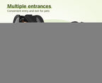 Pecute Cat Backpack Carrier Expandable, Pet Backpack for Cats & Small Dogs Up to 11lbs, with 4-Side Breathable Mesh, Multi-Entry & Lockable Zippers for Travel, Hiking, Camping - Hands Free, Black