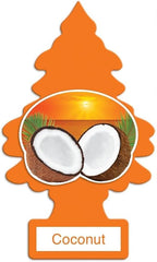 Little Trees Hanging Car and Home Air Freshener, Coconut Scent, 10 Pack
