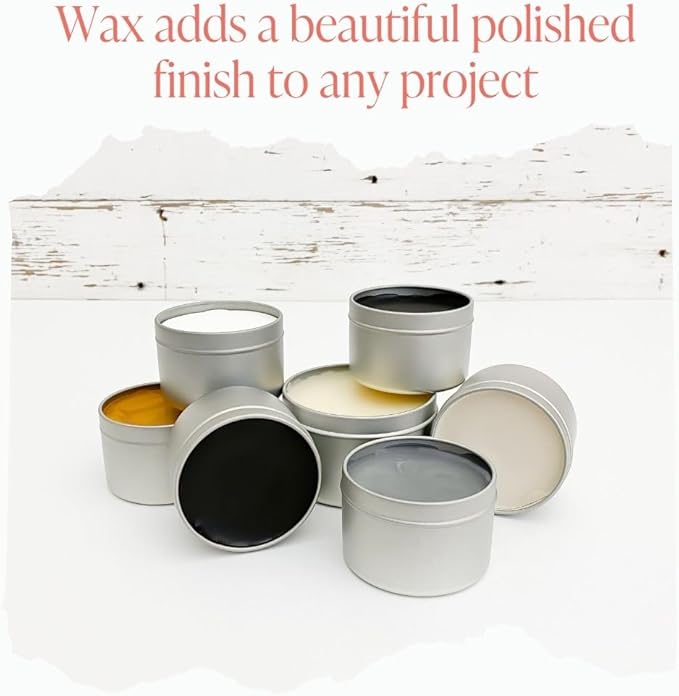 Furniture Wax - 100% Natural Sealant for Chalk Furniture Paint or Raw Wood, Light Protection, Easy to Apply, No Odor, Eco-Friendly - 7 Color Choices - Clear (4 oz)
