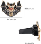 Bat Air Vent Clip Car Air Freshener 2pcs Black Vampire Bat Car Air Fresheners Vent Clips Gothic Vent Clip Car Accessories Gift for Girlfriends Boyfriend Refillable Car Diffuser