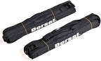 DORSAL Universal Soft Roof Rack Pads for Surfboard Kayak SUPs with Car Tie Down Straps and Storage Bag - Pack of 2 Black Polyester