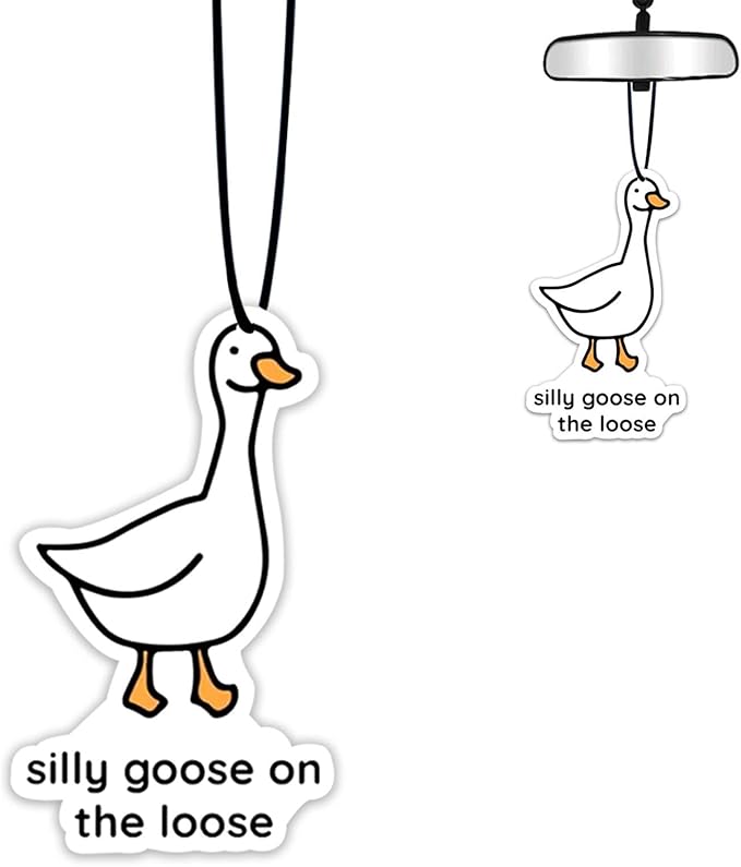 1PCS Car Air Fresheners,Silly Goose Hanging Car Air Fresheners for Cute Mirror Freshener Mirror Scented Hanging Auto Accessories Decor Interior Home,Goose Gifts for Men Woman Friends