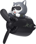 Cartoon Animal Pilot Car Air Freshener, Cute Automotive Air Outlet Creative Car Perfume Diffuser, Pilot Bear Car Air Freshener for Car (Husky Black)