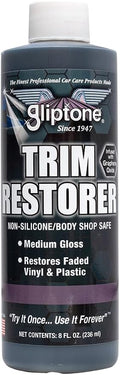 Gliptone Trim Restorer Graphene Infused, Semi-Permanent Coating for Plastic & Vinyl Exterior Trim, Restores Faded Color & Protects, Non-Silicone & Body Shop Safe, 8 oz