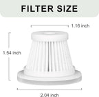 Replacement Filter Compatible with Voice-tank VAC103,VNOST V9 Pro Car Vacuum Portable Cordless Handheld Vacuum Cleaner Filter-4Pack