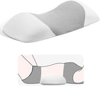 Lumbar Support Pillow for Sleeping,Premium Memory Foam Lower Back Pain Relief Bed Rest Support Pillows for Car Bed,Couch,Waist Support Care Cushion,Sleep Lumbar Pillow (Light Grey)