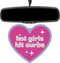 Hot Girls Hit Curbs Cute Y2K Pink Hearts Hanging Air Freshener Car Decor for Girls Lavender Scented