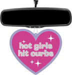 Hot Girls Hit Curbs Cute Y2K Pink Hearts Hanging Air Freshener Car Decor for Girls Lavender Scented