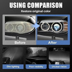 Headlight Restoration Kit - Coating Headlight Cleaner for Cars Trucks Motorcycles & RVs - Restore Yellowing Cloudy & Foggy Lenses Enhance Night Driving Safety for Commuters No Sanding UV Shield