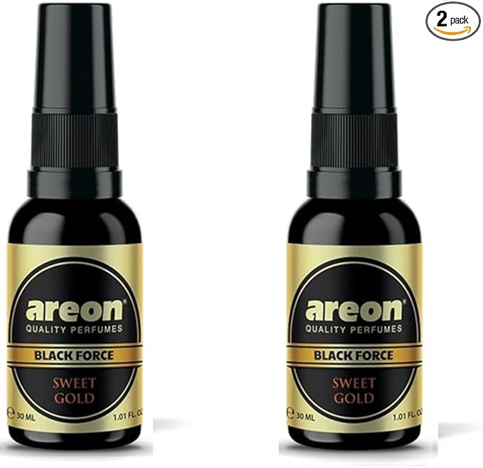AREON Black Force Car Air Fresheners Spray Sweet Gold, Pack of 2