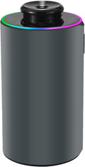 Waterless Essential Oil Diffuser with 8 Color LED Night Light, 3 Mist Levels & Timers, Portable Rechargeable Aromatherapy Diffuser for Home Car Room Studio Office, Black Metal (Grey)