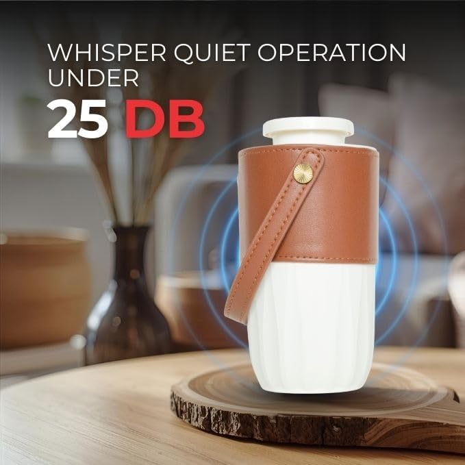 Airpure Auto Diffuser | Waterless Oil Diffuser and Car Air Freshener | Portable Essential Oil Diffuser for Car, Home and Office | Rechargeable Aromatherapy Diffuser for Fresh Air and Relaxation