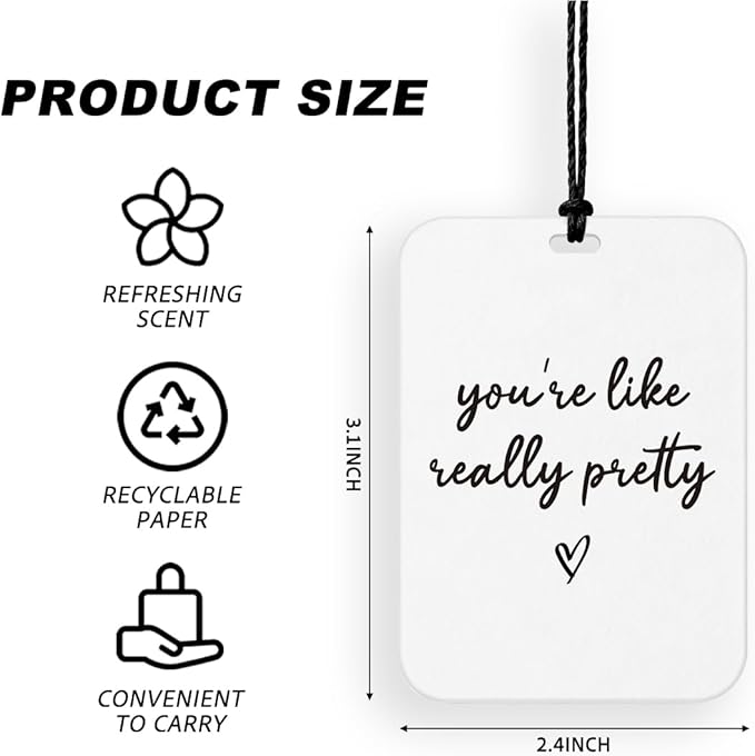 4 Pcs Cute Car Air Freshener Inspirational Car Accessories for Women Men Funny Cars Air Fresheners Decor for Rear View Mirror