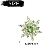 Bling 4Pcs Snowflake Air Vent Clips Car Air Freshener Outlet Clips Bling Rotatable Snowflake Car Vent Decorations Stress Relief Auto Accessories Toy Refillable (Green)