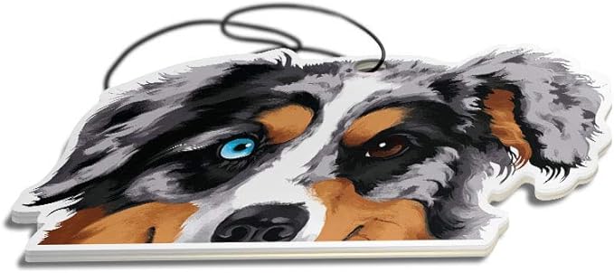WIRESTER Hanging Air Freshener for Car, Home, Bathroom, Office, Decorative Charm Ornaments, Merle Aussie Australian Shepherd Dog
