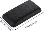 2pcs Car Knee Cushion, Auto Center Console Knee Cushion Soft Leather Car Driver Side Console Knee Support Pad Memory Foam Center Console Interior Accessories Door Armrest Elbow Support(Black Leather)