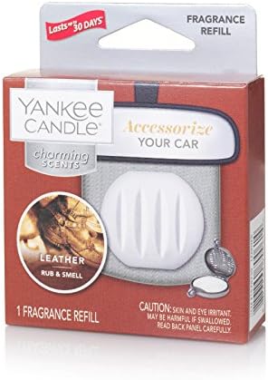 Yankee Candle Charming Scents Car Air Freshener Refill, Leather